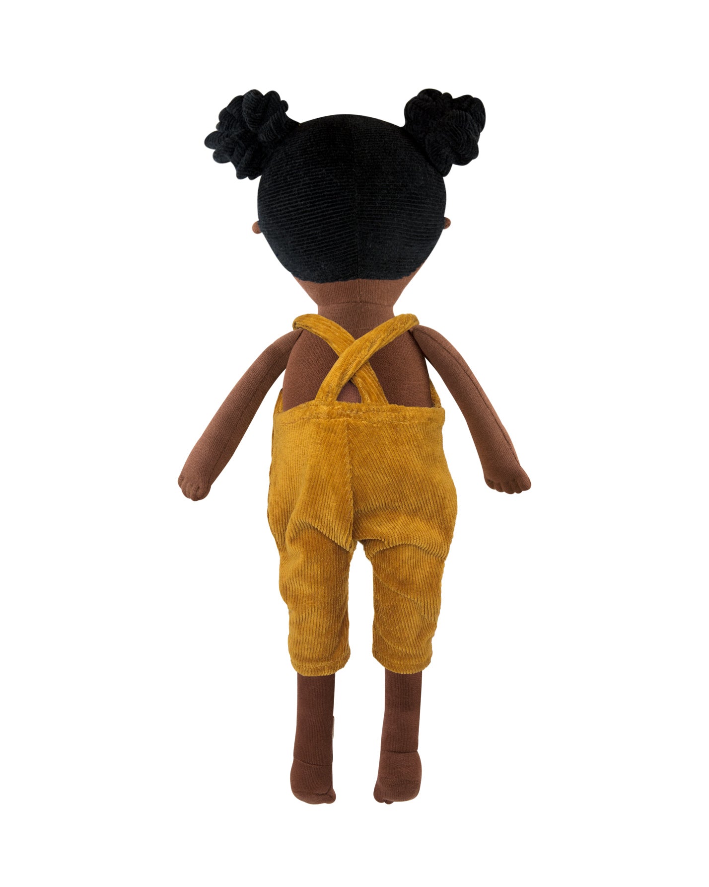 Kinderpuppe mit Haarzöpfen und Puppen Outfit aus Baumwolle